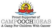 Proud supporter of campoocigeas camp for children with cancer, logo